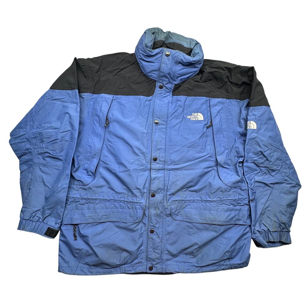 Vintage 2006 The North Face Mountain Hyvent Parka Jacket Mens Large Blue Hooded